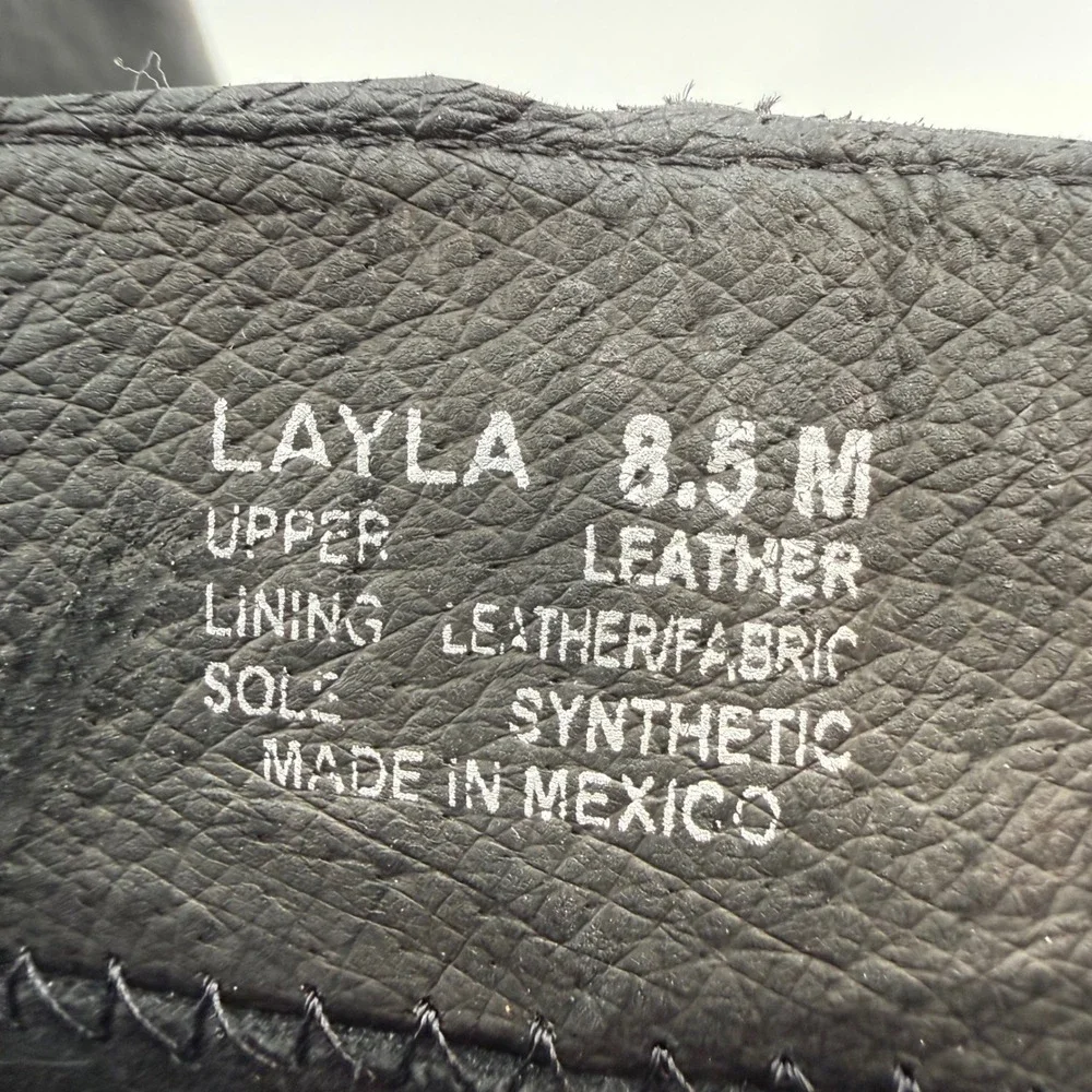 Zigi Soho Layla Boots Black Leather Womens size 8.5 Lavorazione Artigiana
